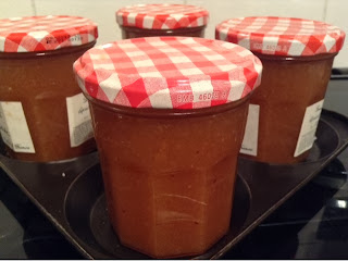 Jars of quince jelly 