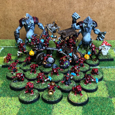 Converted Red Blood Bowl Snotling Team Finished on Grass Bases