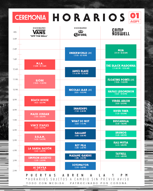 Horarios Ceremonia 2017