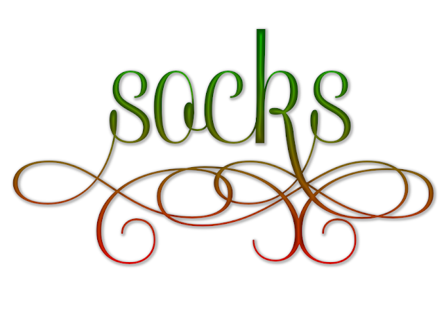 The word Socks, in a script typeface with lots of flourishes