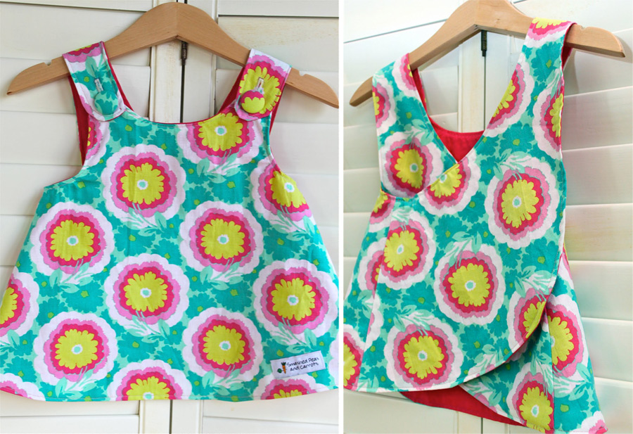 Little Girl’s Crossover Pinafore Pattern + Tutorial