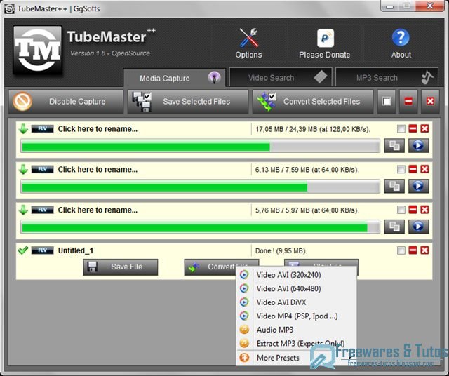 TubeMaster++ : un logiciel spécialisé dans la recherche et le téléchargement des vidéos (et plus) publiées sur le web