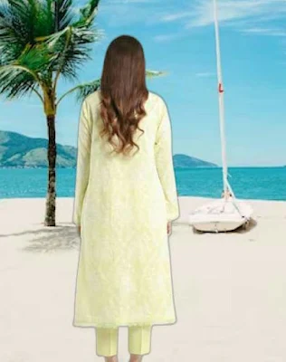 Soft Yellow 3pc Lawn Unstitched Embroidered Suit