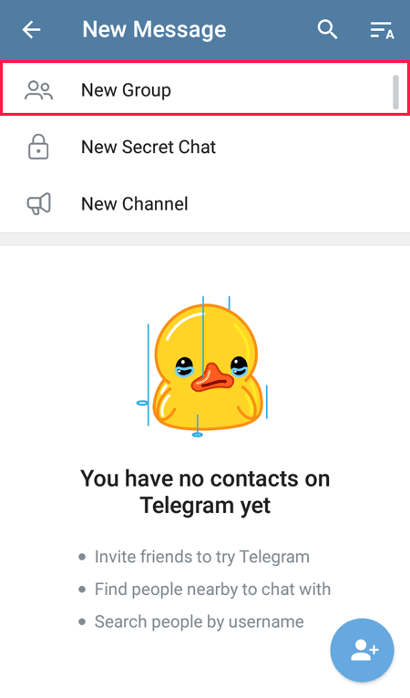 new group telegram