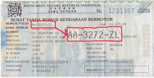 Nomor Polisi Di STNK, Berikut Cara Cari Nomor Polisi Di STNK