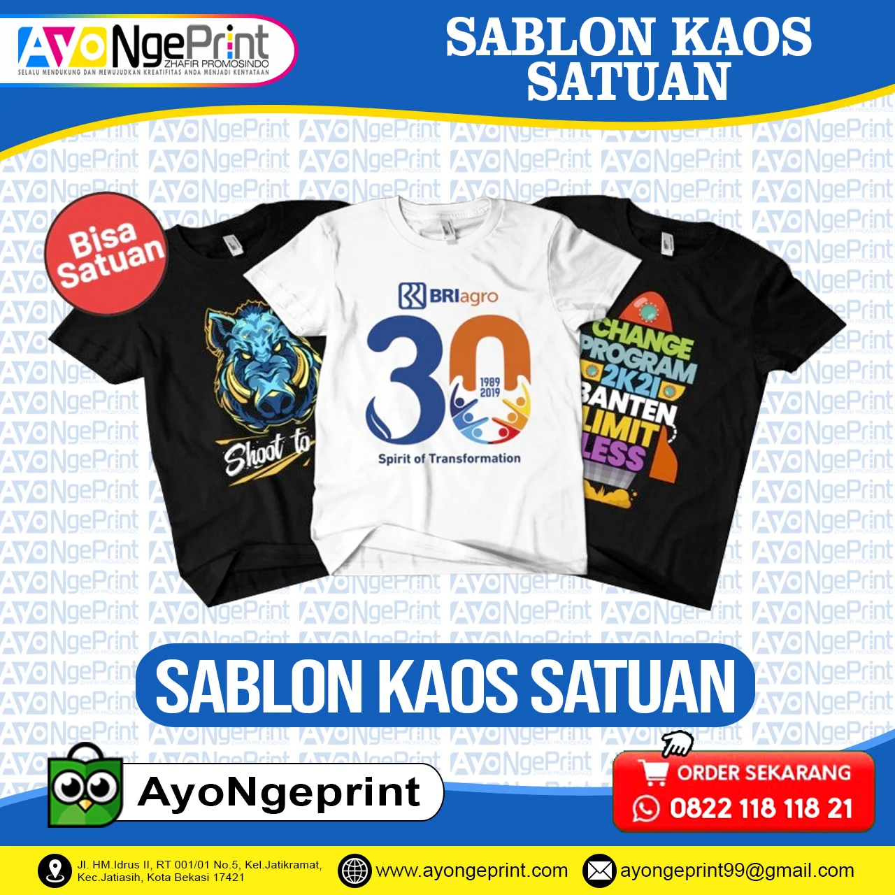 Sablon Kaos DTF Satuan Murah