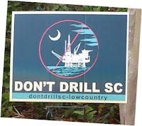 posted sign; Sullivan's Island; South Carolina; offshore drilling; political opposition