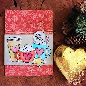 Sunny Studio Stamps: Mug Hugs Christmas Card by Eloise Blue