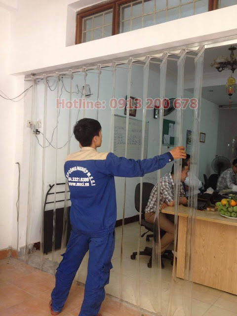 Rèm nhựa pvc ngăn lạnh điều hòa