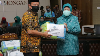 Bupati Fadeli Dukung  Gerakan 26 Juta Masker, Mendagri Tito Puji Keberhasilan Jatim 