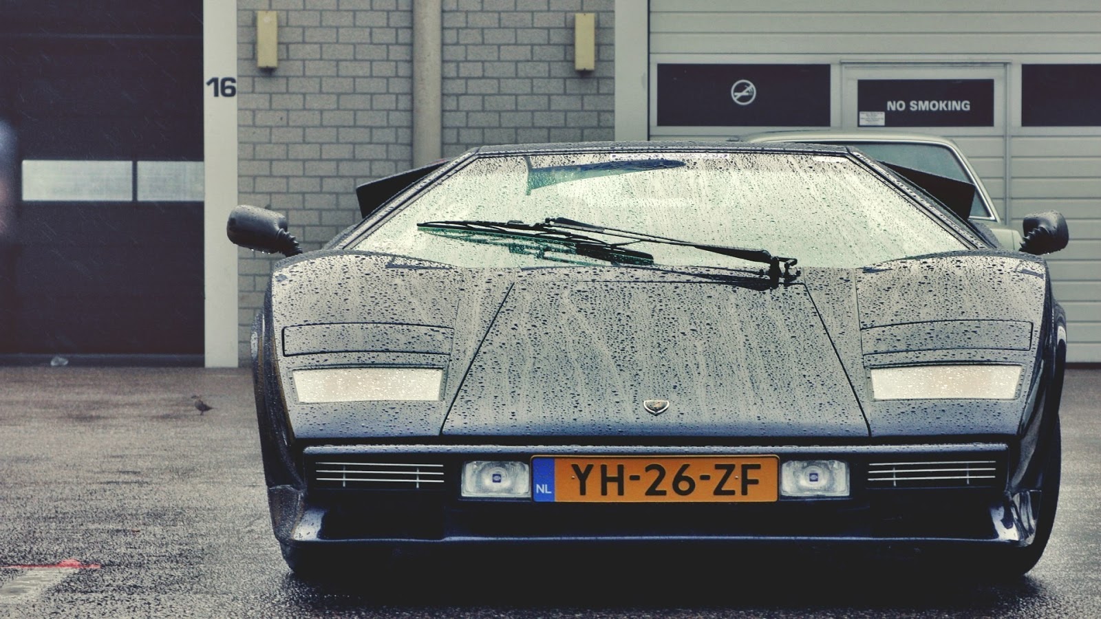 Black Lamborghini in Rain Wallpapers - HD Wallpapers