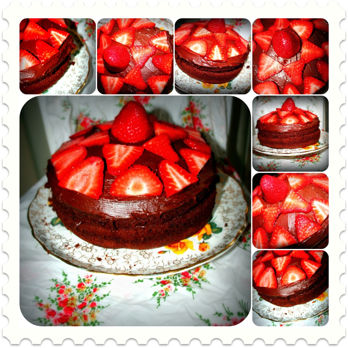fancy chocolate cake images Chocolate and Strawberry Cake