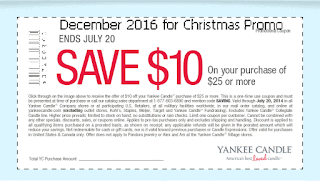 Yankee Candle coupons for december 2016