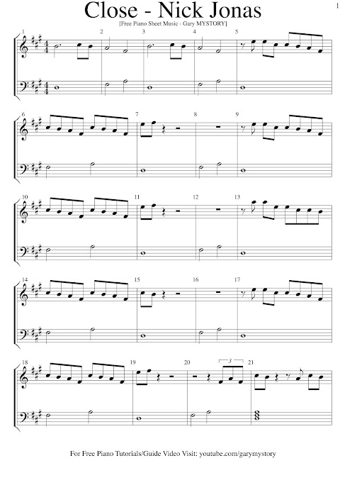 Free Sheet Music Piano For Beginners With Letters 