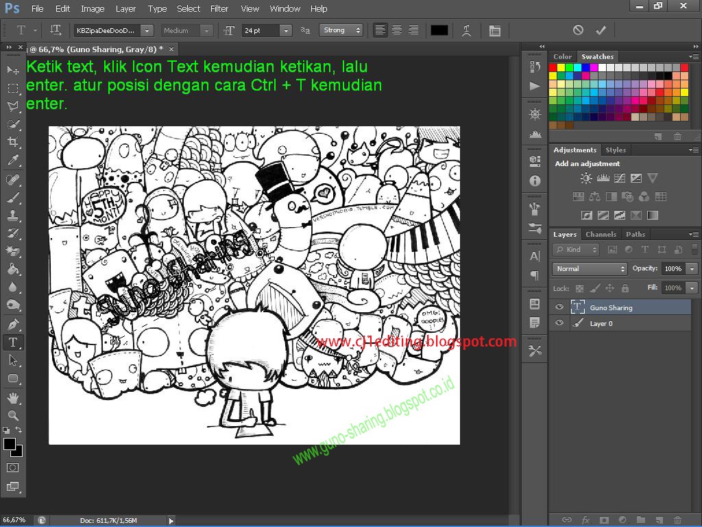 Cara Membuat Doodle Art Di Photoshop Tutorial Editing