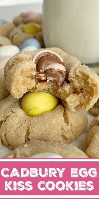 Cadbury Egg Kiss Cookies