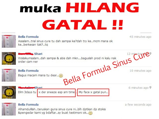 MS BEAUTY SHOPPE: BELLA FORMULA: SINUS CURE RAWATAN 