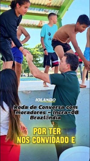 O deputado Iolando participou hoje de uma roda de conversa com a comunidade do Incra-08, na região rural de Brazlândia! Veja o Vídeo