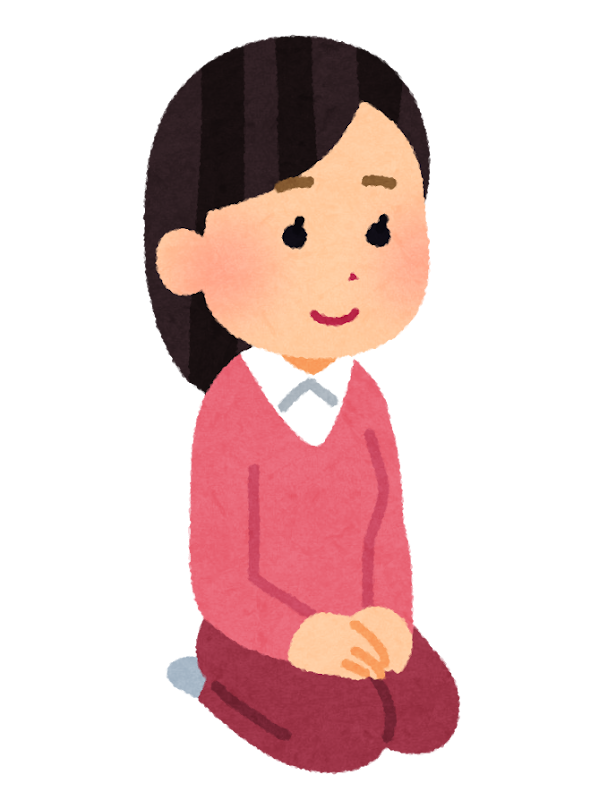 正座のイラスト 女性 かわいいフリー素材集 いらすとや