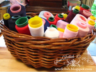 Spools Sewing Machine and Overlocker Thread Storage in Basket