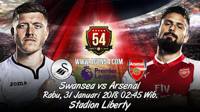 Prediksi Bola Jitu Swansea City vs Arsenal 31 Januari 2018