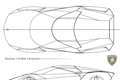 lamborghini gallardo drawing Lamborghini aventador blueprint