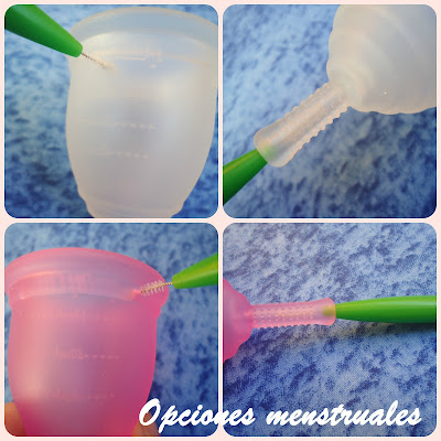 limpiar copa menstrual cepillo interdental 