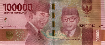 100000 Rupiah Indonesia banknote