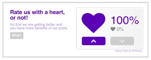 Purple Heart Rating WP Plugin