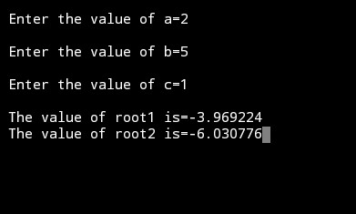 C program to find the all roots of a quardratic equation-using if statement | My CS Tutorial