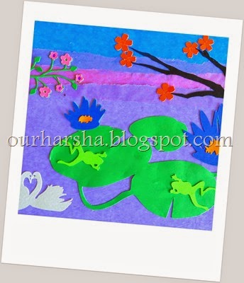 lilly pond- paper craft (2)