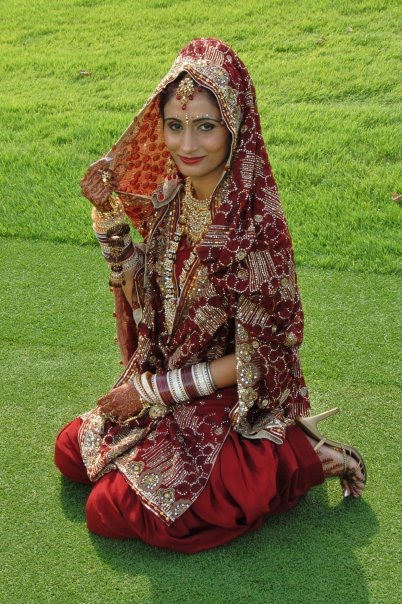 Another Dark Maroon Indian Bridal Lehnga