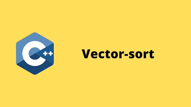 HackerRank Vector-Sort solution in c++ programming