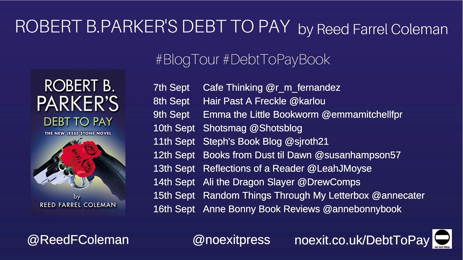 Blogtour Bookreview Robert B Parker S Debt To Pay By