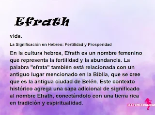 significado del nombre Efrath