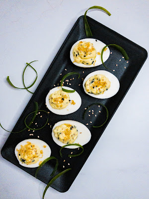 Furikake deviled eggs