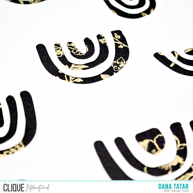 Bar Mitzvah Scrapbook Layout with Specialty Die-cut Cardstock and Gold Foil Accents