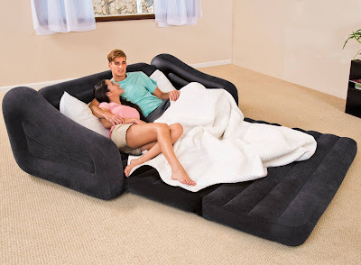 The Intex Pull-Out Sofa Inflatable Bed, This Inflatable Bed Can Converts Into A Queen Size Bed And Sofa