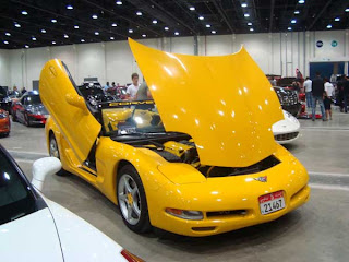 modification carchevrolet corvette with yellow color
