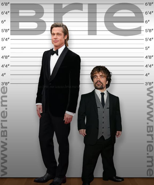 Brad Pitt height comparison with Peter Dinklage