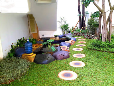 konsep taman dan kolam