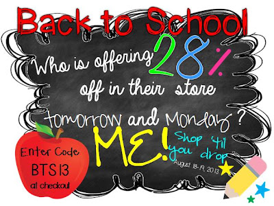 TPT Back to School Sale 28% Off at Fern Smith's Classroom Ideas!