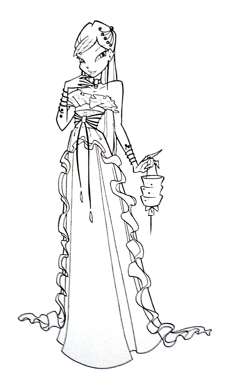 Download Fancy Ball Gown Coloring Page Coloring Pages