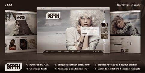 Depth Full Screen AJAX Portfolio WordPress Theme-bwtemplate blogs