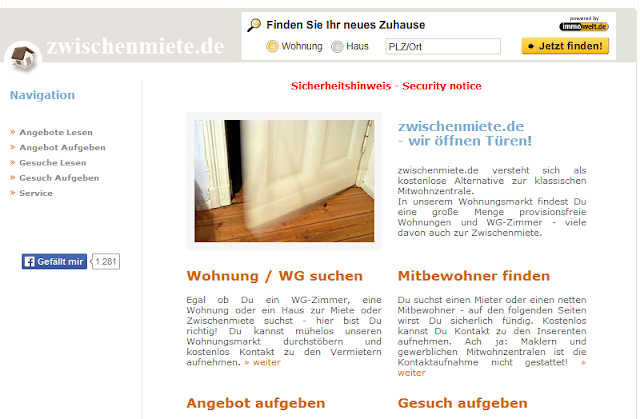 مواقع البحث عن السكن في ألمانيا Wohnungssuche 
