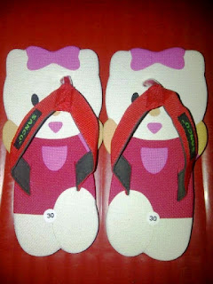 Motif Sandal Lucu Karakter Hello Kitty