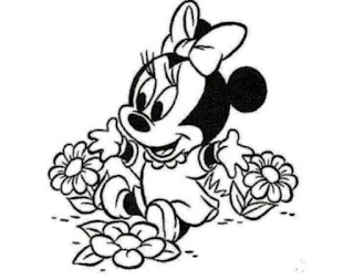 Sketsa Mewarnai Gambar Kartun Minnie Mouse 20164