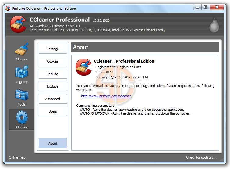 CCleaner Professional Edition v3.23.1823