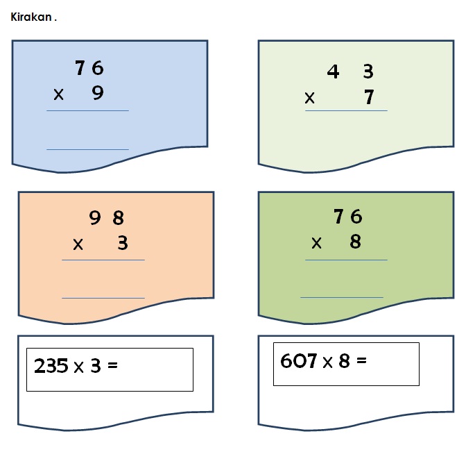 Latihan - Darab (2)  MATEMATIK KSSR TAHUN 3