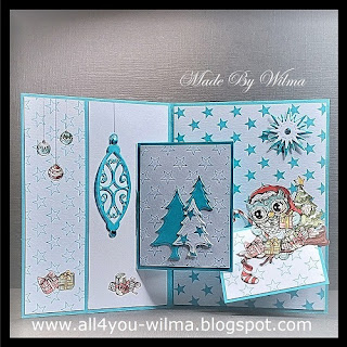 Kerst, Christmas, Snowman, Frosty, Merry Christmas, Mechanism, Snowflake, Presents, Stars, Pearls, Metallic, Trees, Owl, Crealies, All4You, ALL4YOU,